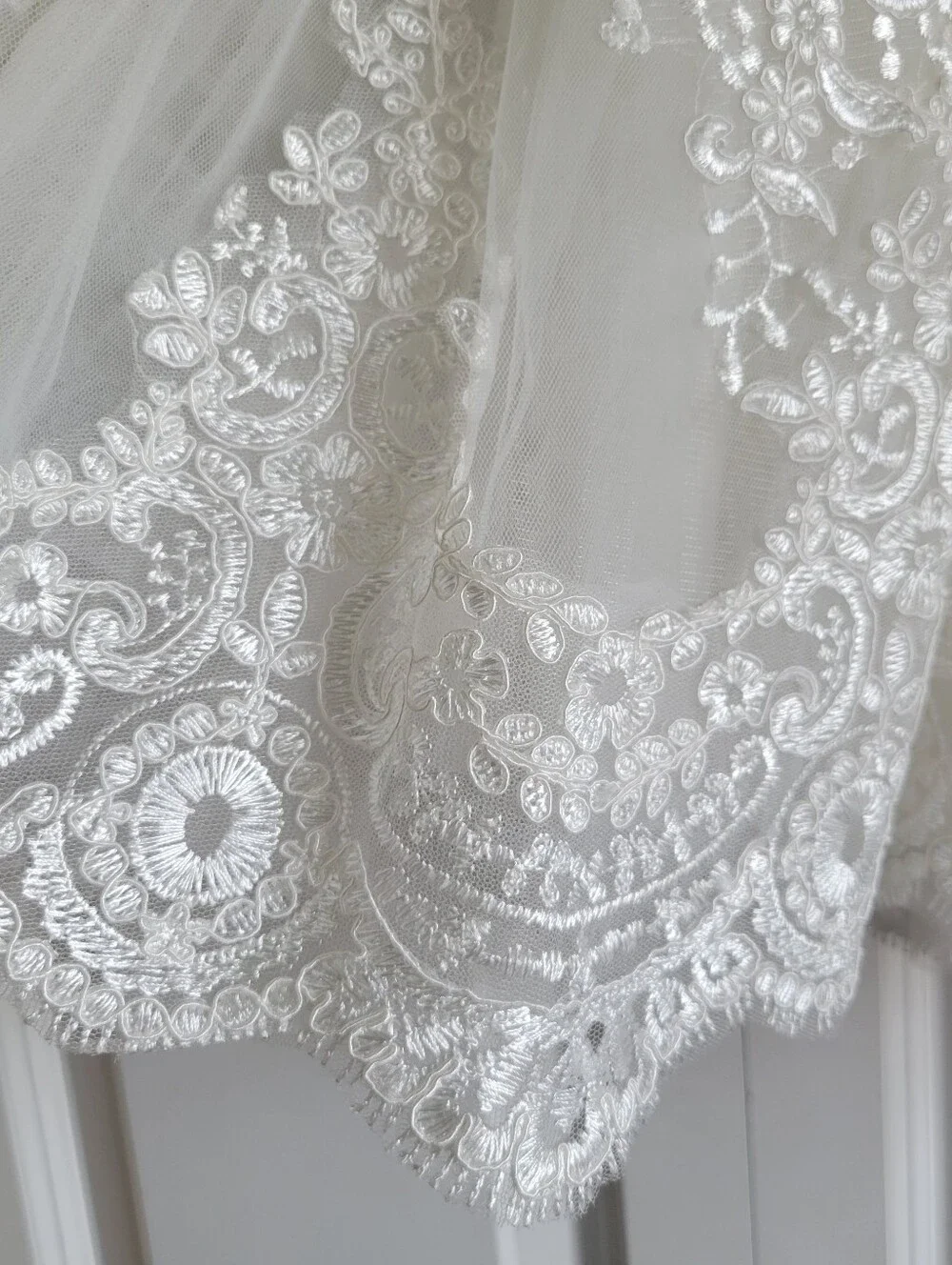 Ivory White Lace Dress Girls Size 5 First Communion Flower Girl - Picture 13 of 16